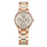 Alexandre Christie Passion AC 2A94 BF Rosegold Combinasi Cream Dual Tone Stainless Steel Acetate Strap